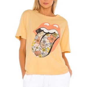 Daydreamer Rolling Stones retro flower shirt